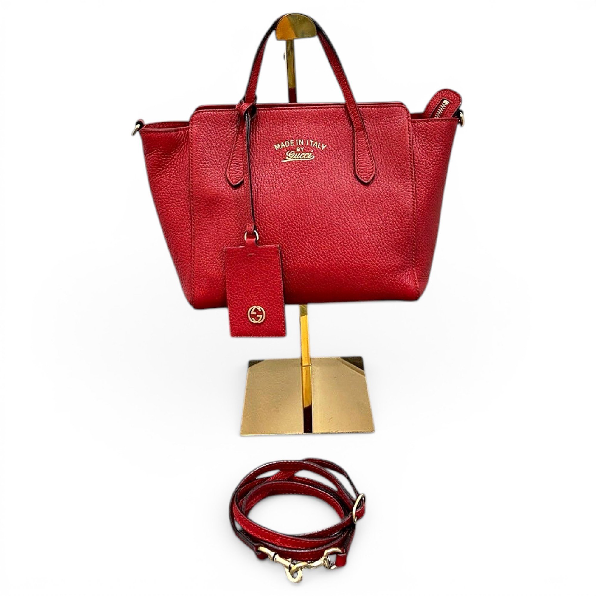 Swing leather handbag
