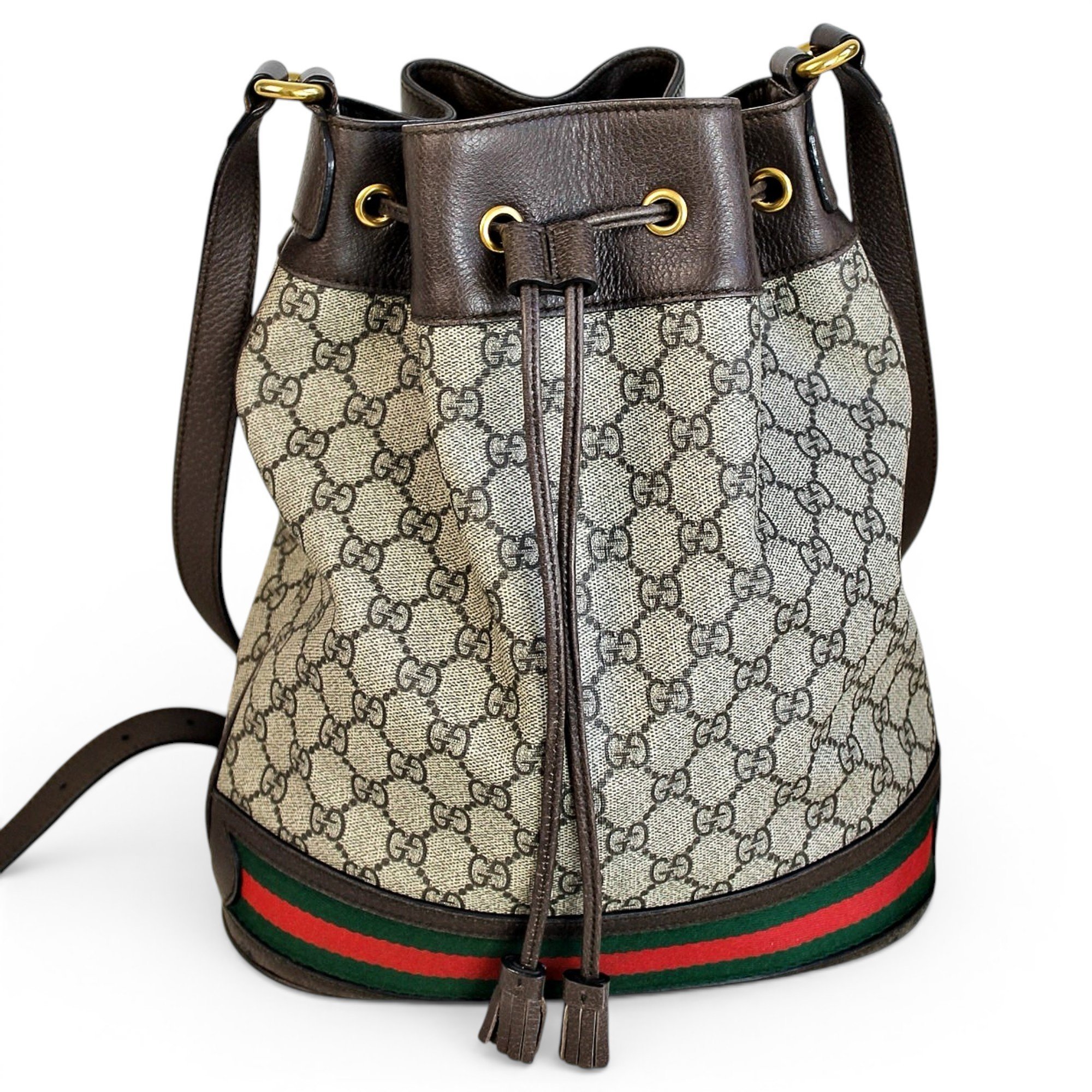 Ophidia Bucket leather crossbody bag