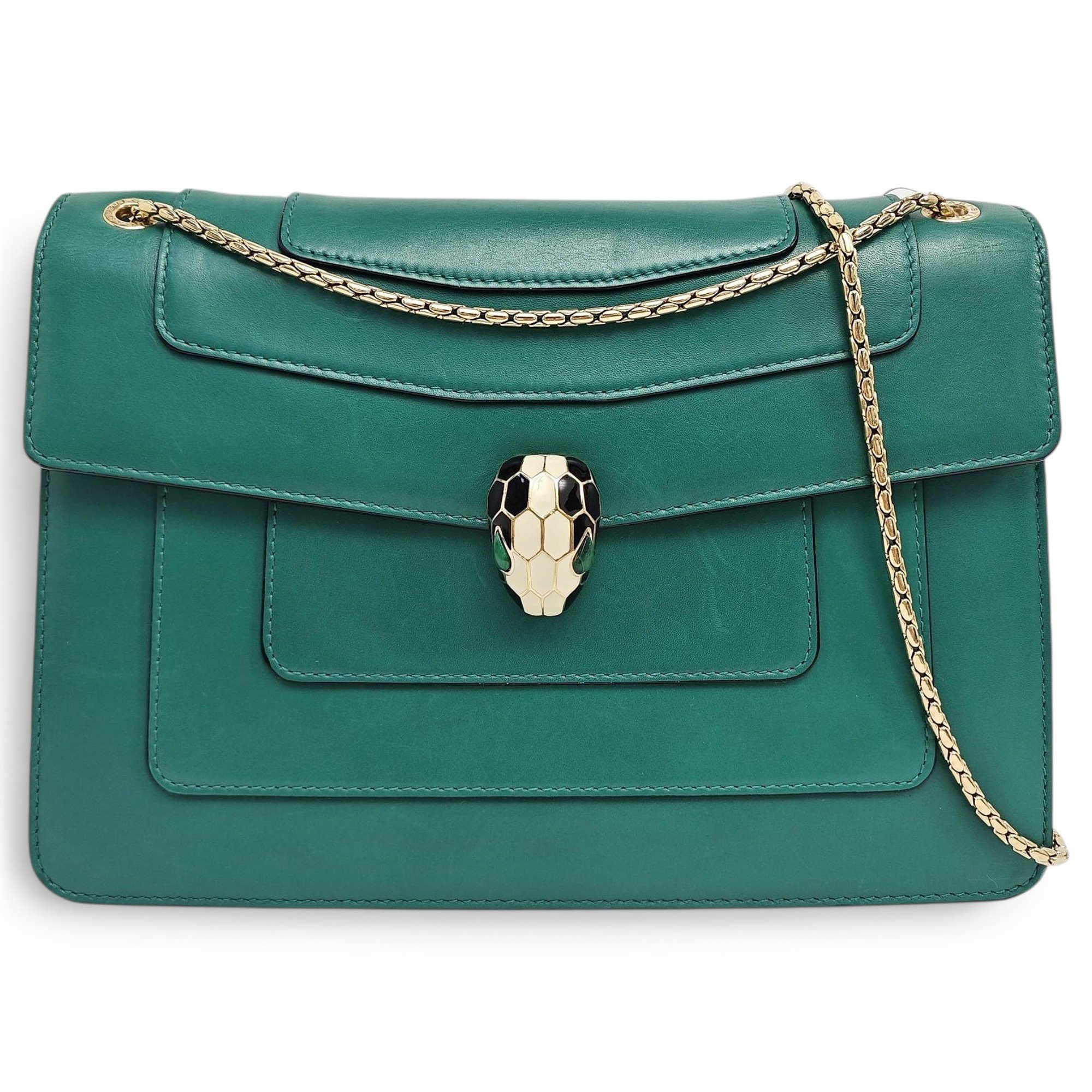 Serpenti leather handbag