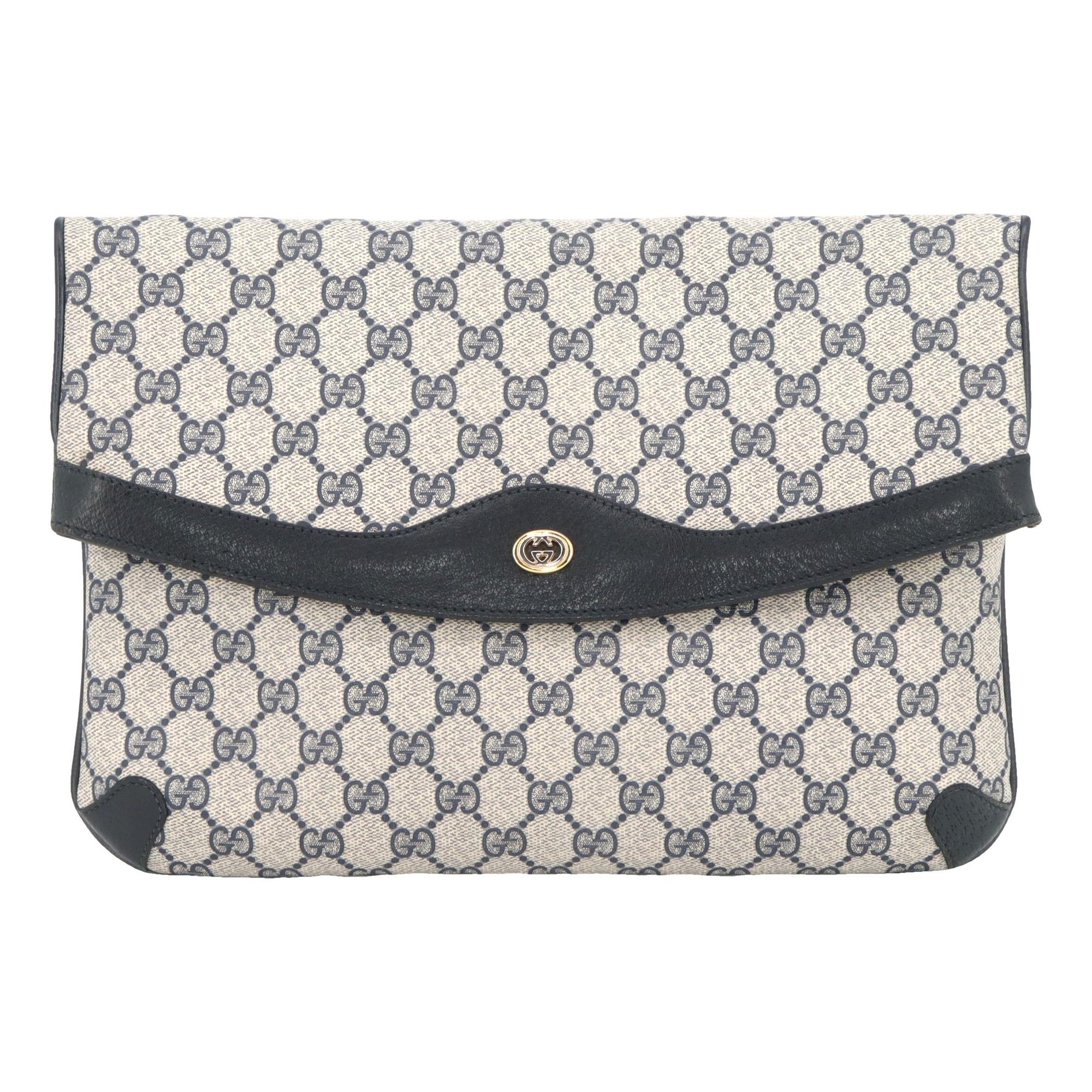 Leather clutch bag