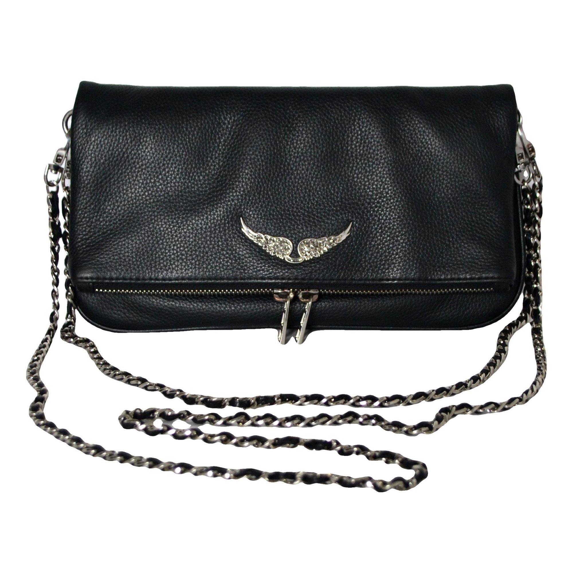 Rock leather clutch bag