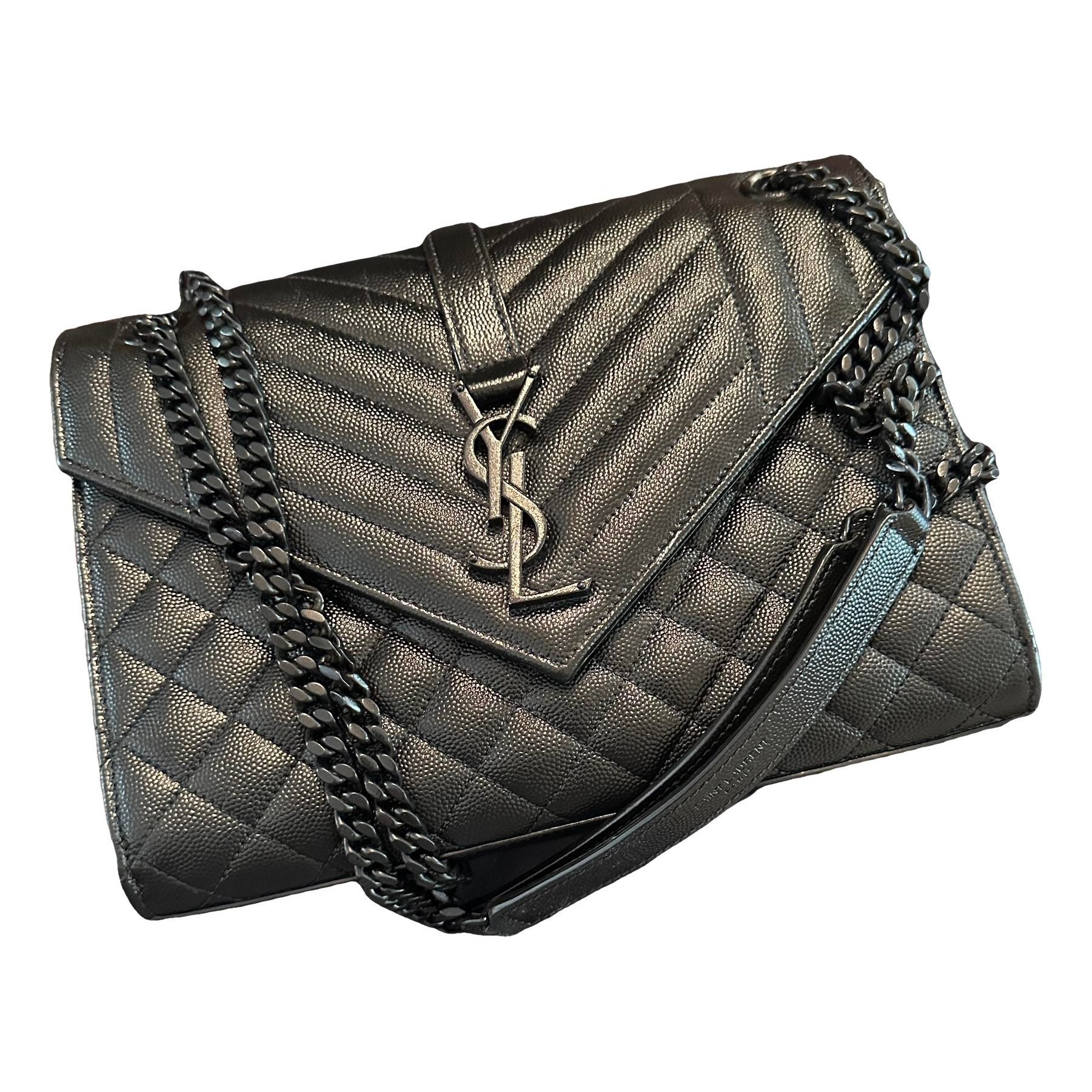Leather clutch bag