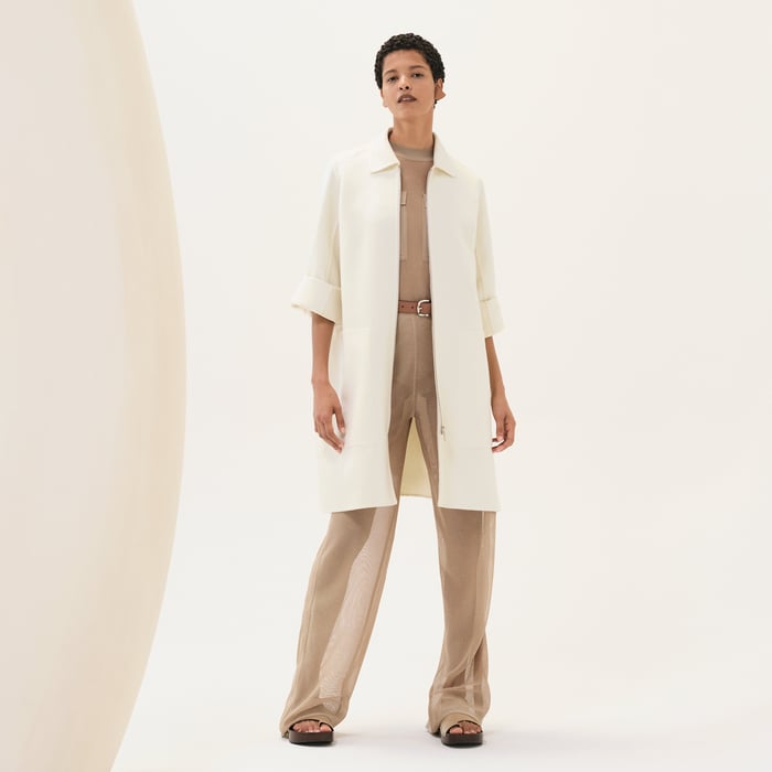 Blanc Naturel Wool Zipped Coat