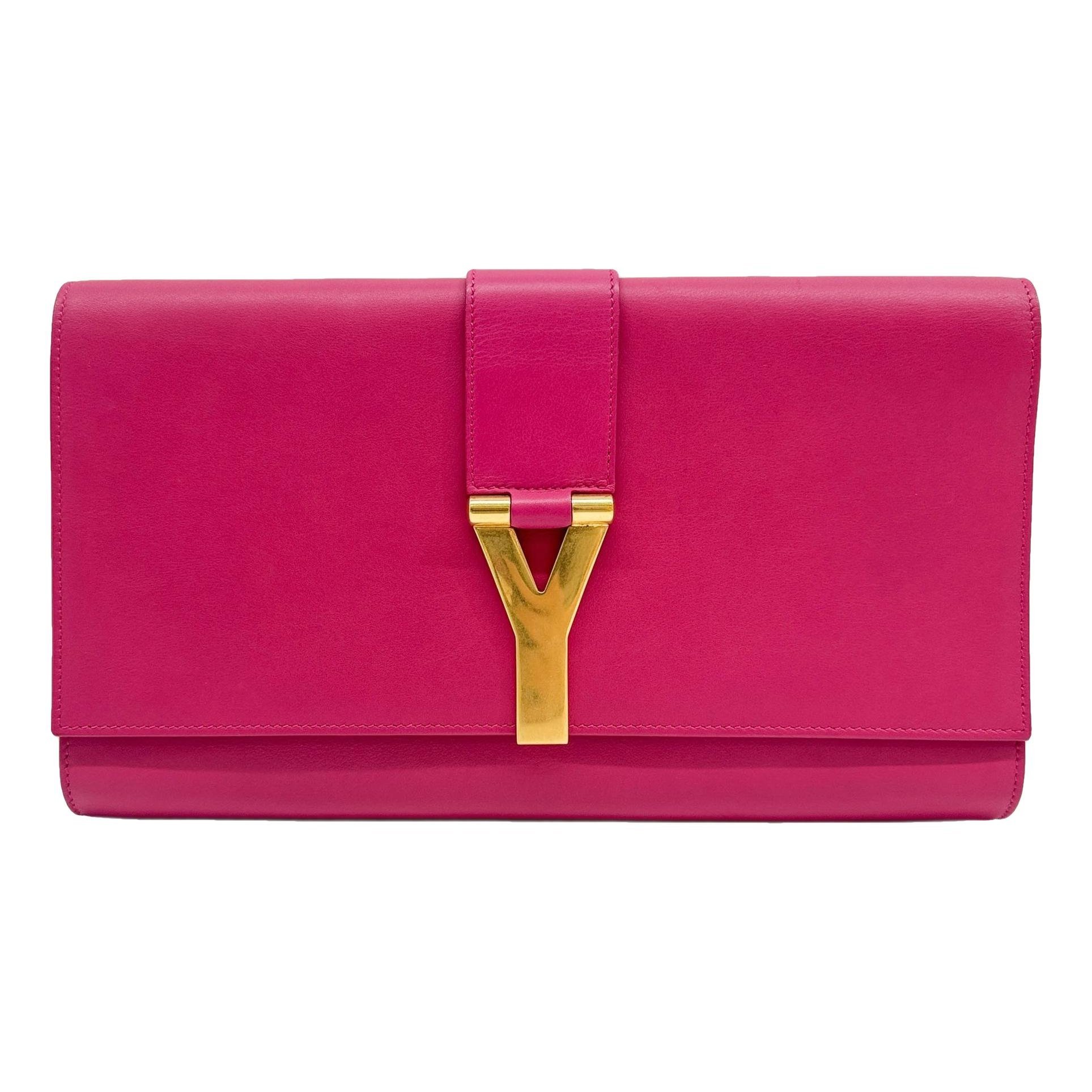 Leather clutch bag