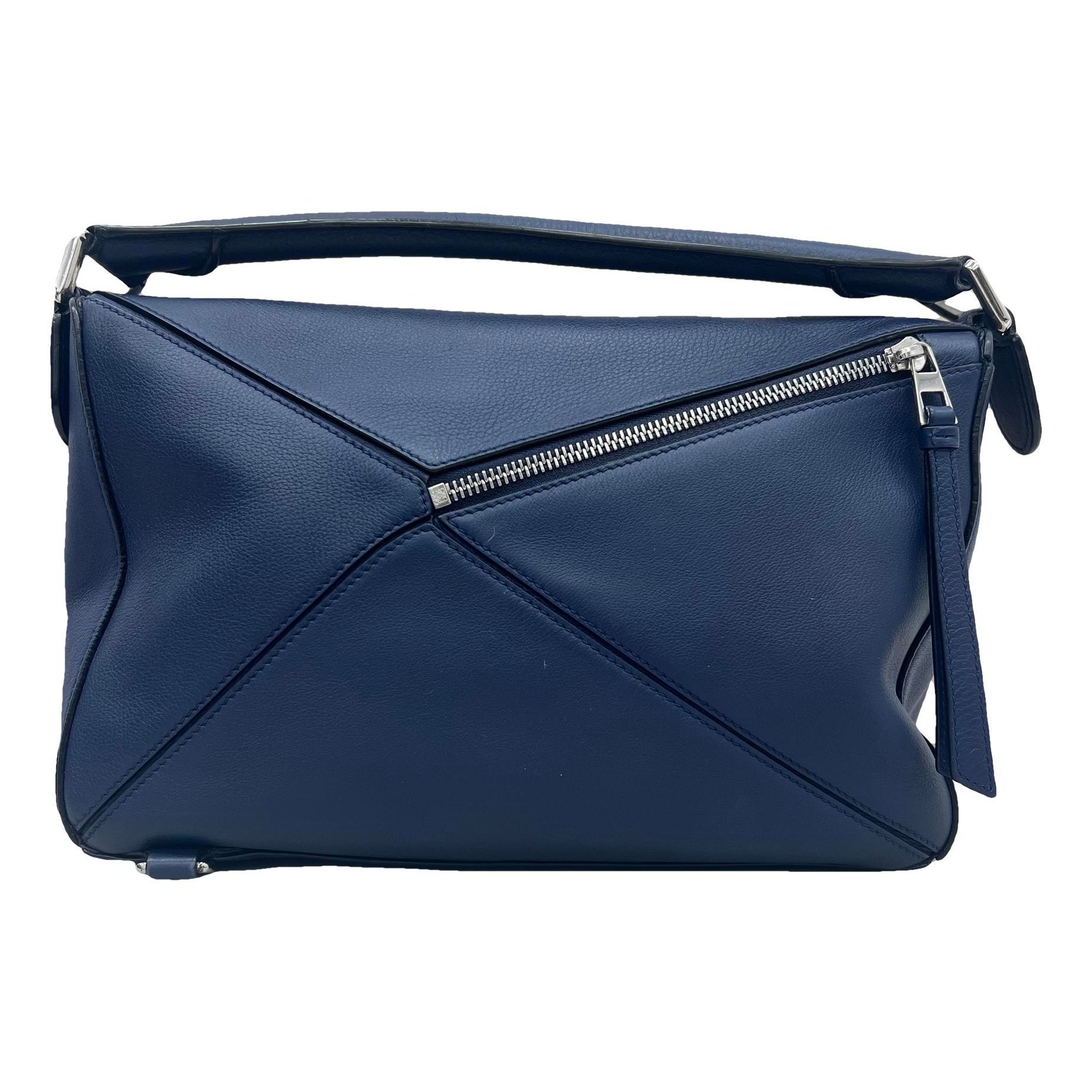 Puzzle leather handbag