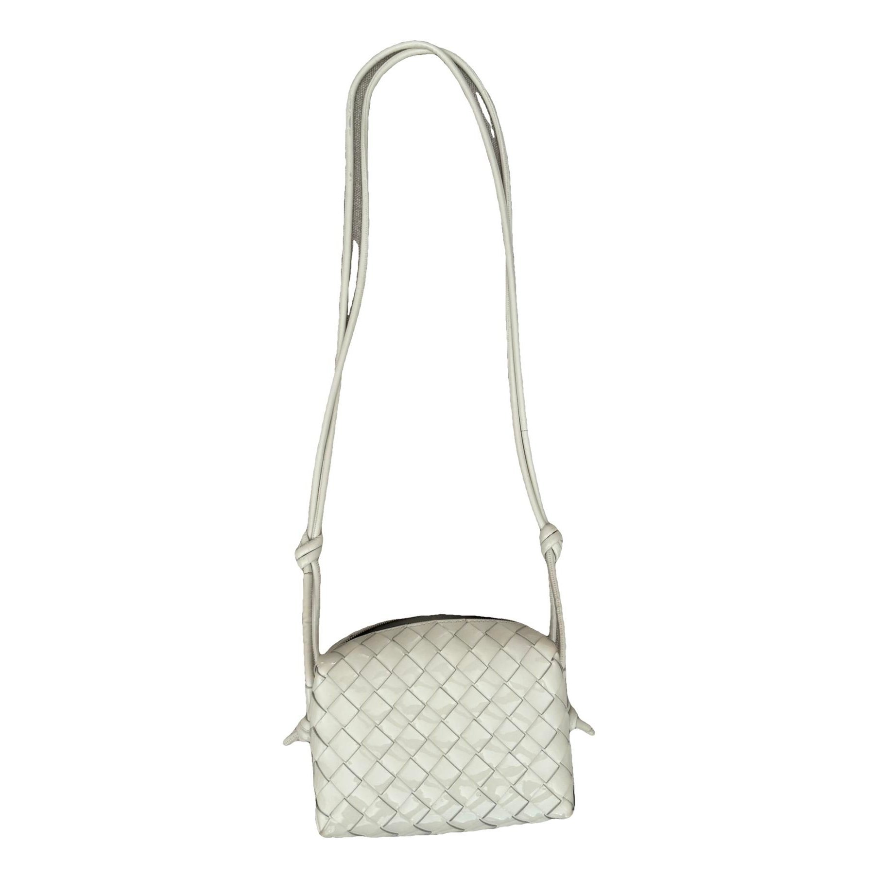 Loop patent leather handbag