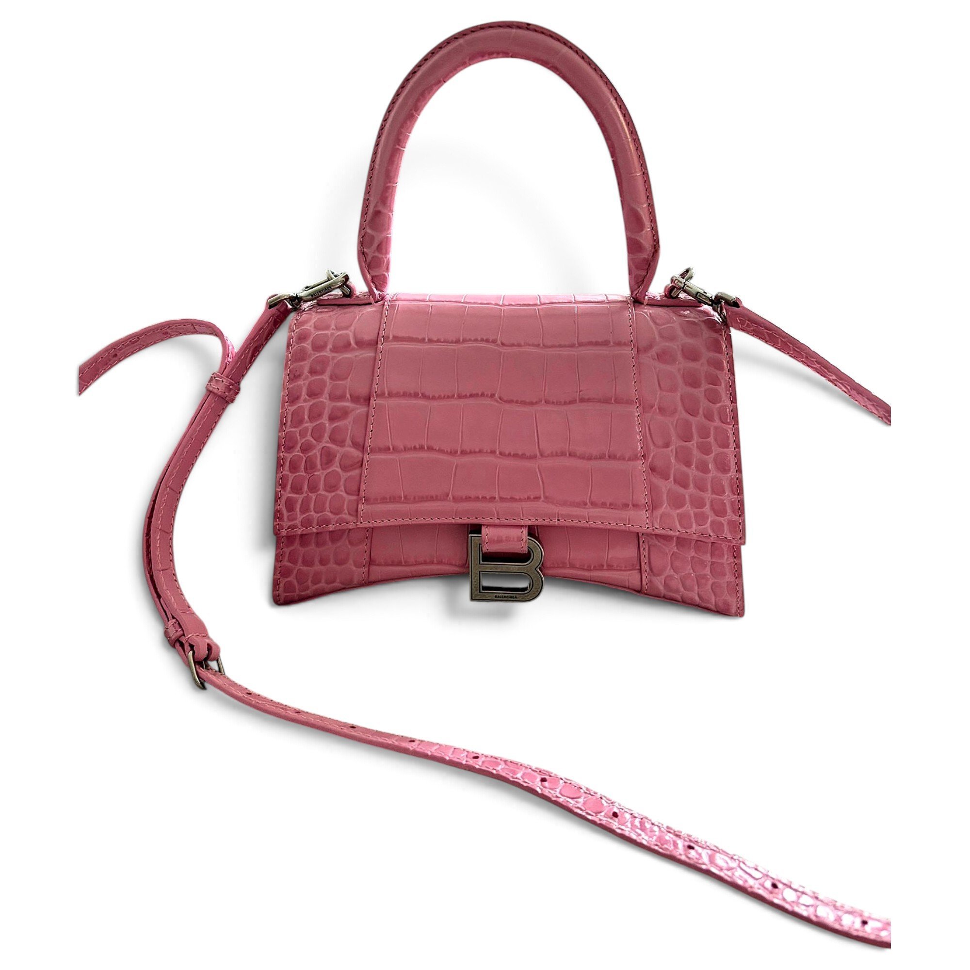 Hourglass patent leather crossbody bag