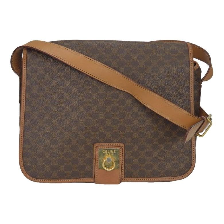 Pocket leather crossbody bag