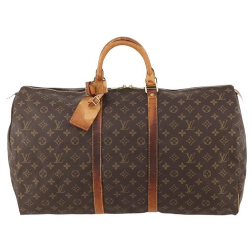 Keepall leather travel bag