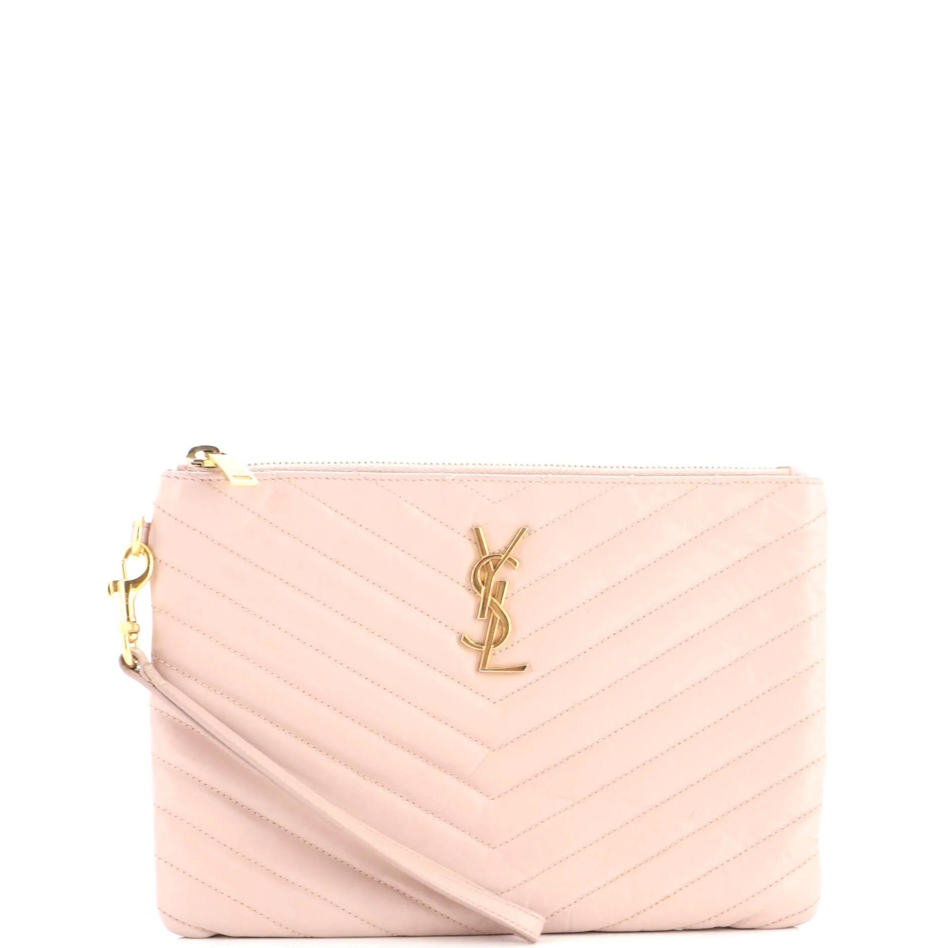 Leather clutch bag