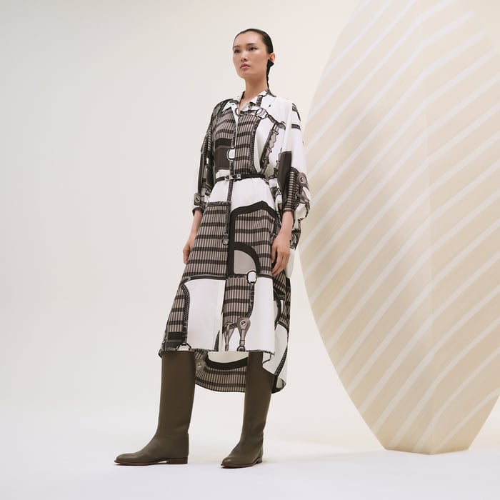 Blanc Cassé "Coaching Remix" Caftan Dress
