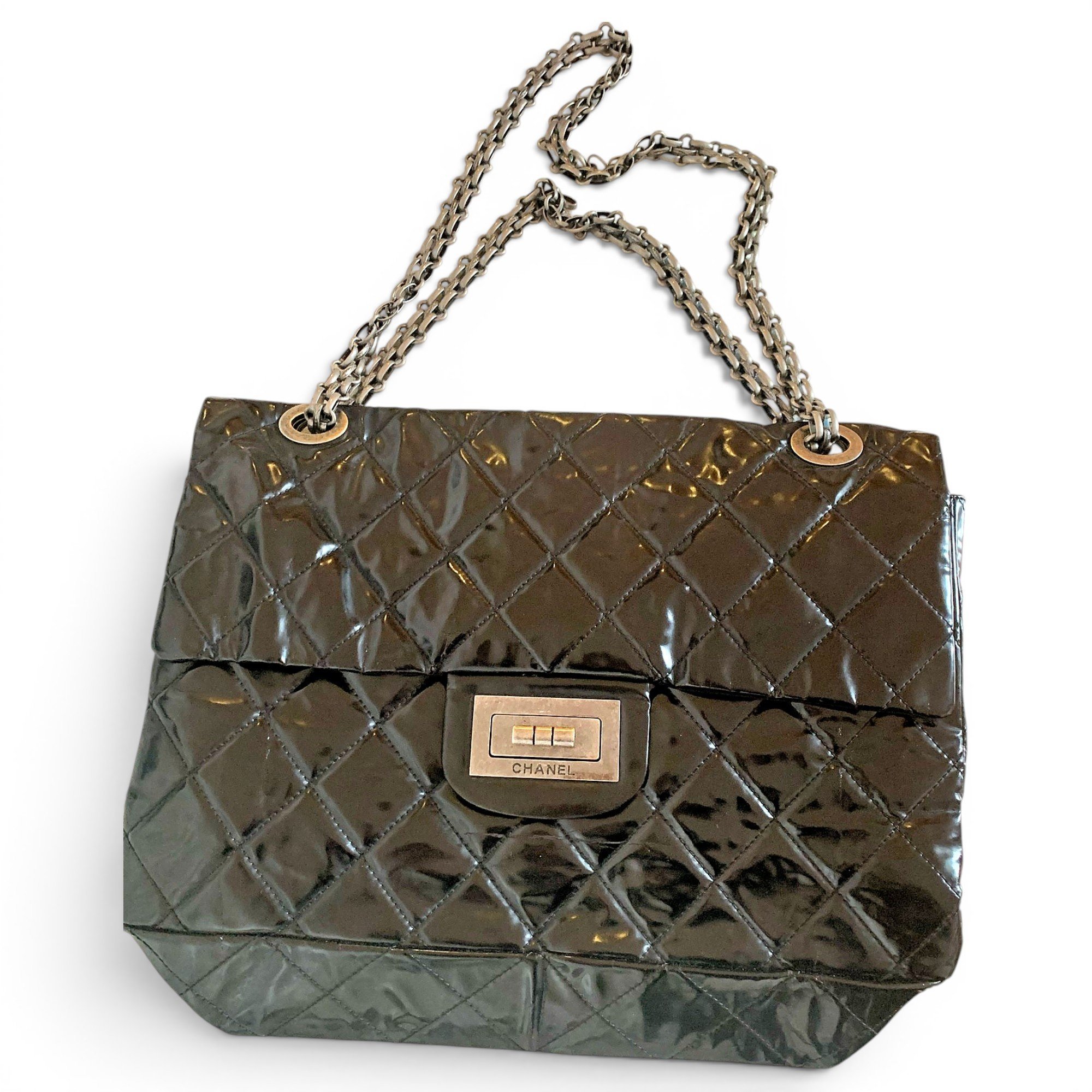 2.55 patent leather handbag