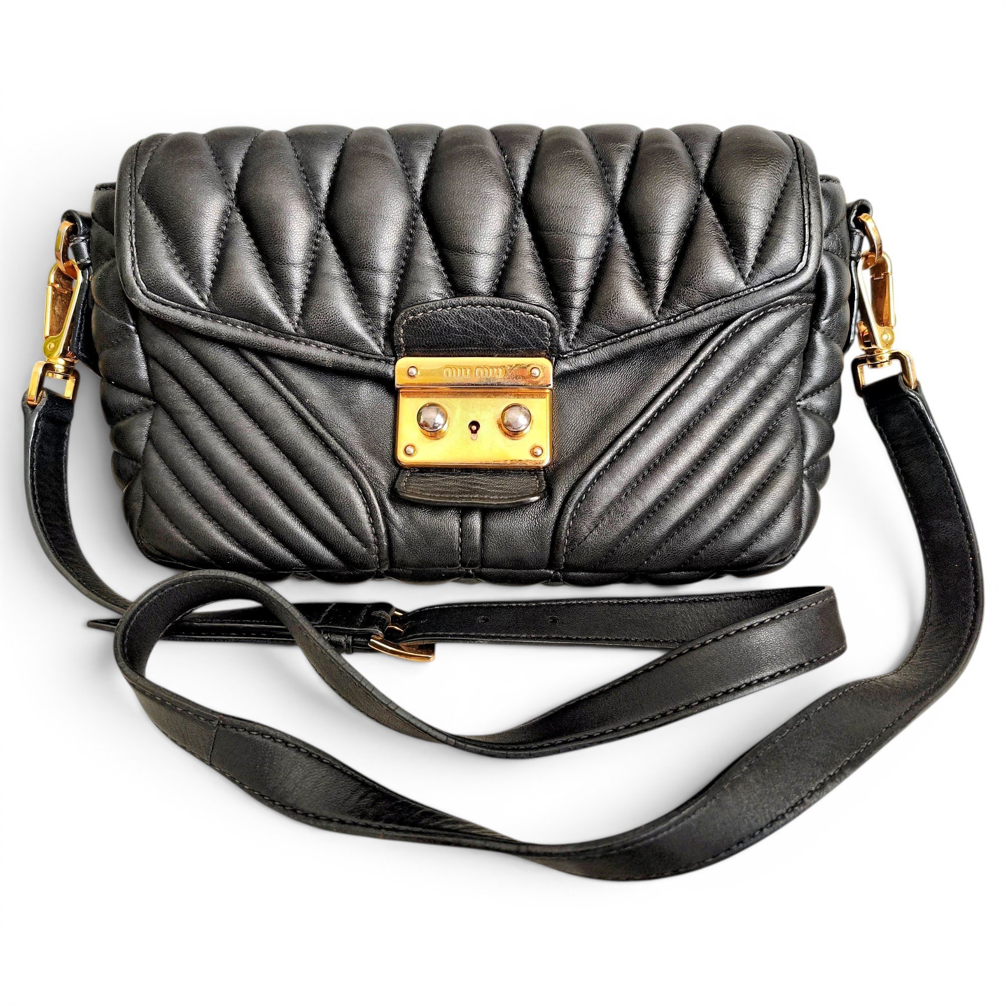 Miu Confidential leather crossbody bag
