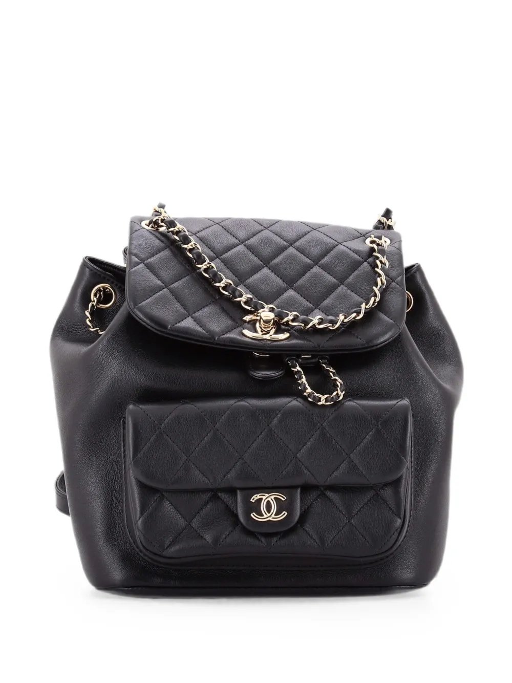 Duma Drawstring Quilted Leather Large backpack
