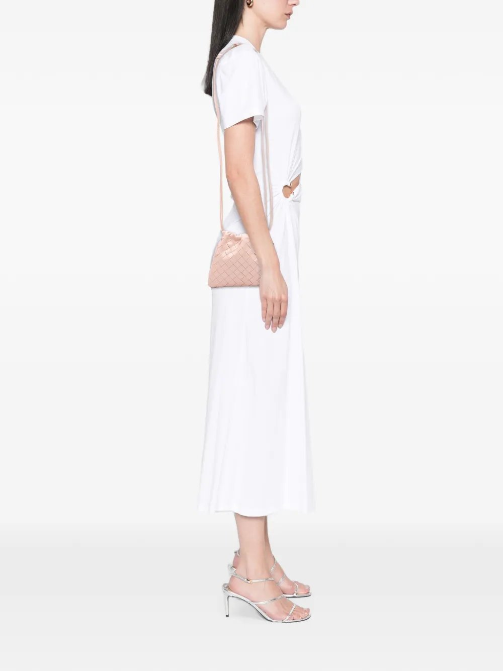 2012-2026 Small Nappa Intrecciato Dustbag Drawstring crossbody bag