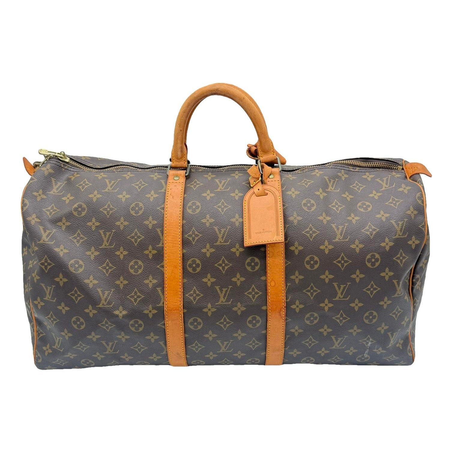 Keepall leather travel bag