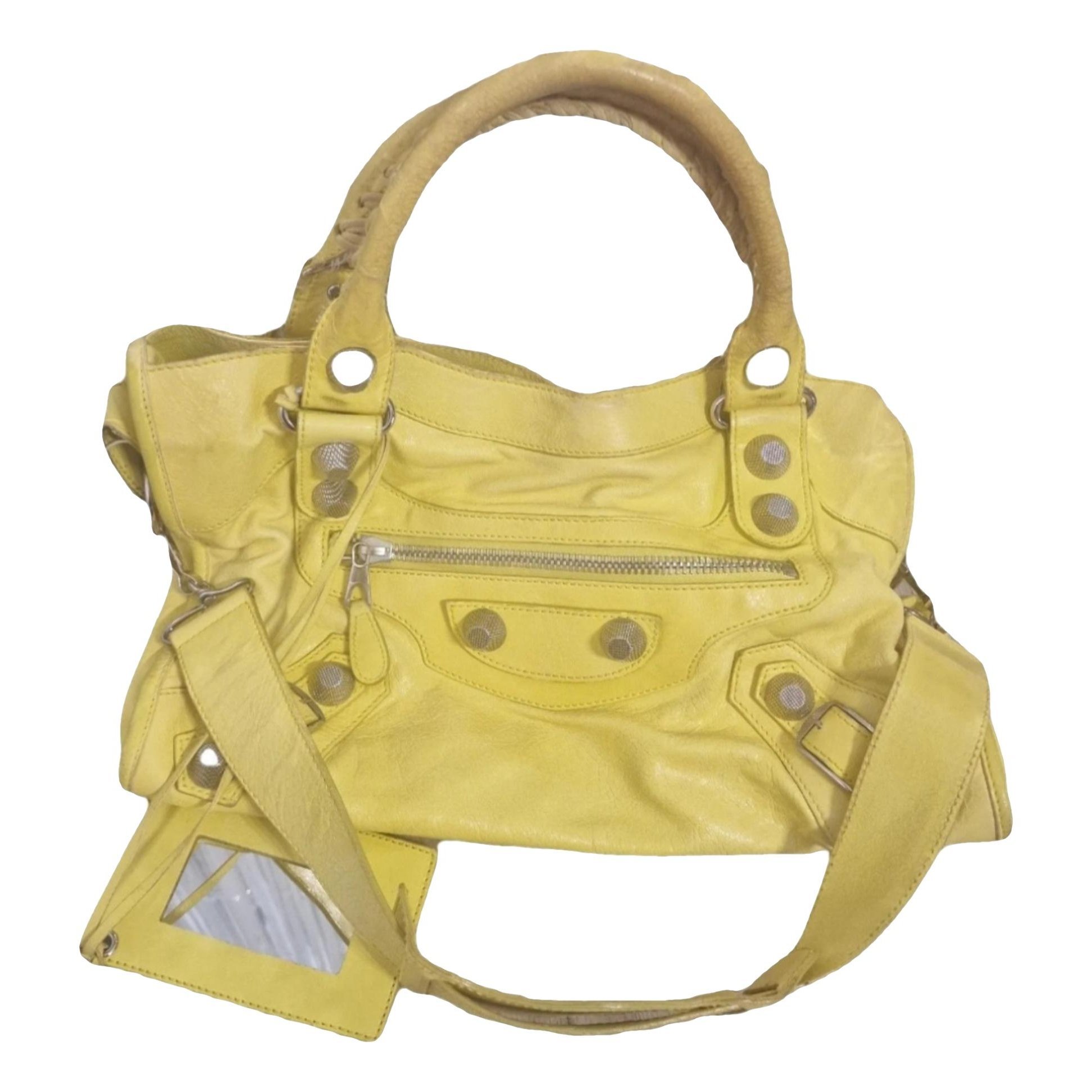 Work leather handbag