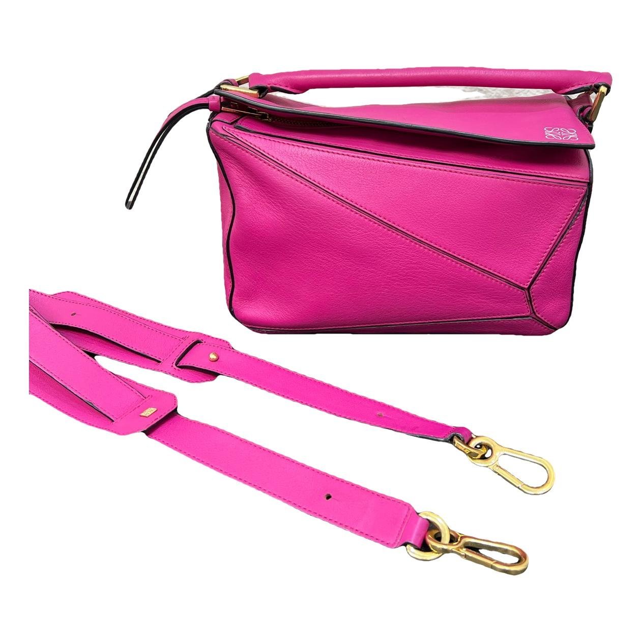 Puzzle leather handbag