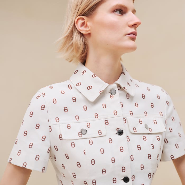 Marron Fauve "Chaine d'Ancre" Denim Dress