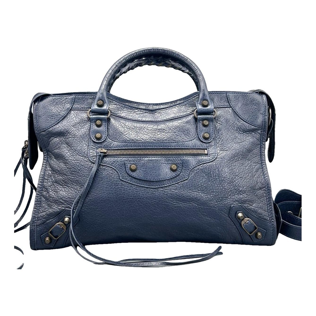 City leather handbag