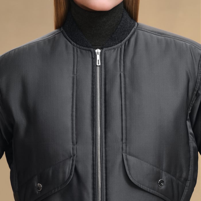 Gris Ardoise Bomber Jacket