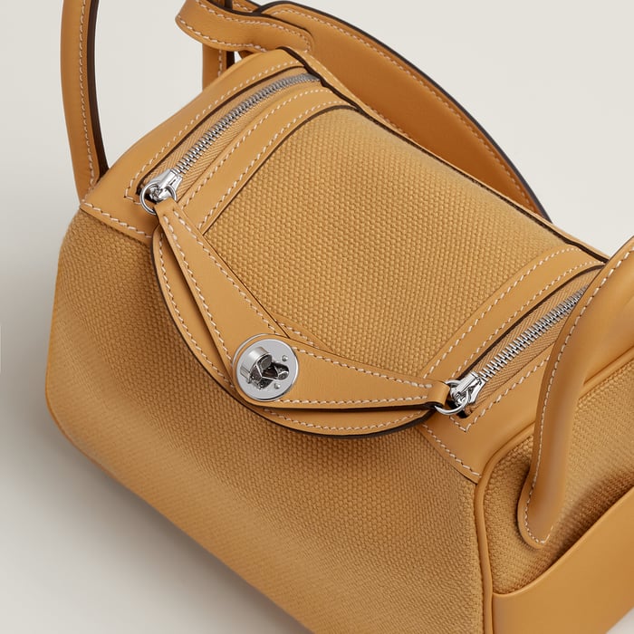 Paille Lindy II Mini Bag Toile & Cuir