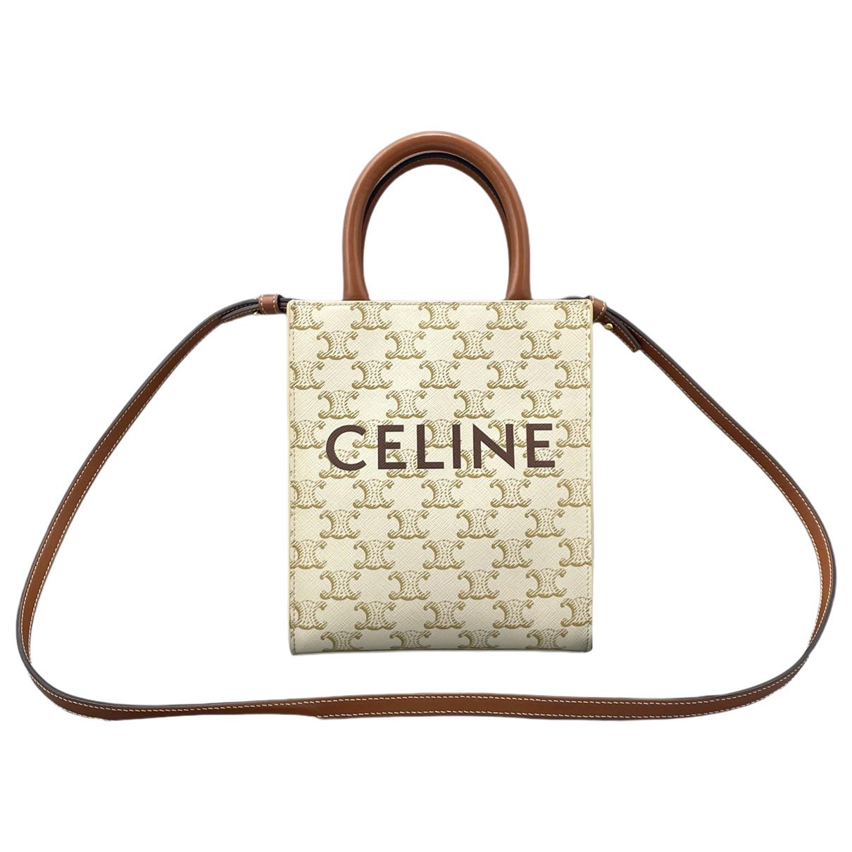 Cabas Vertical leather handbag