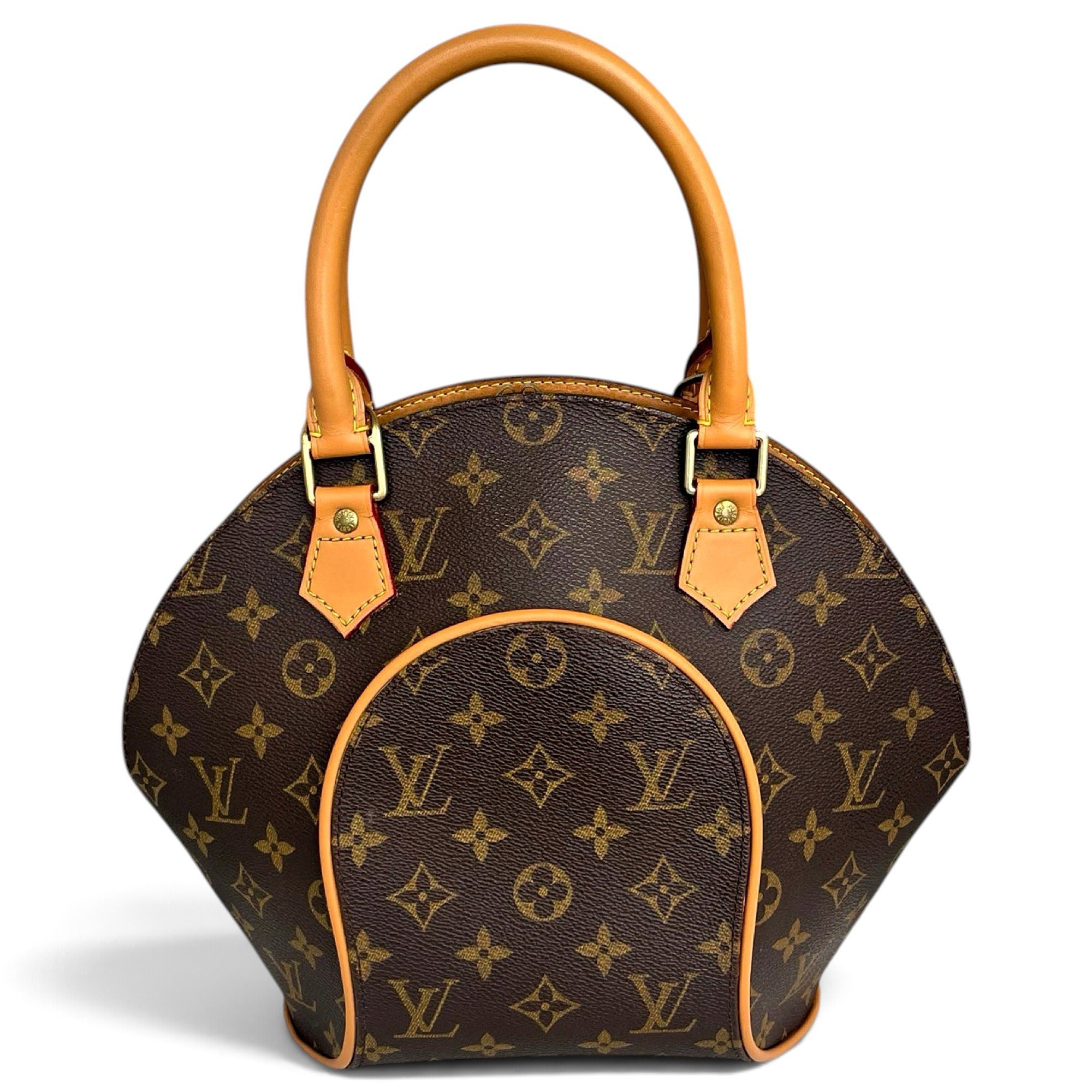 Ellipse leather handbag