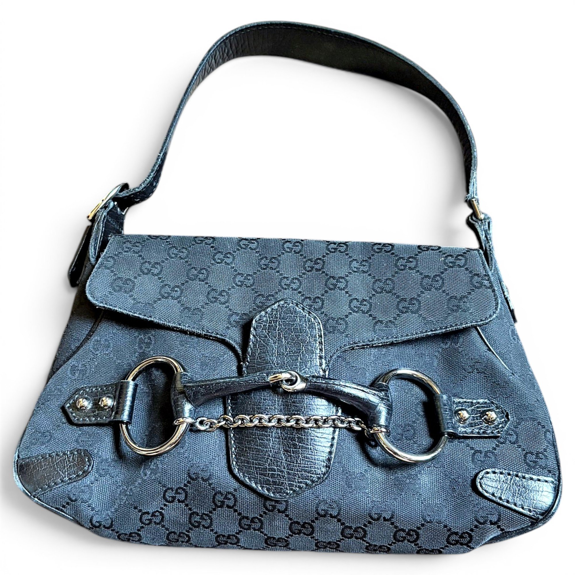 Horsebit Chain cloth handbag