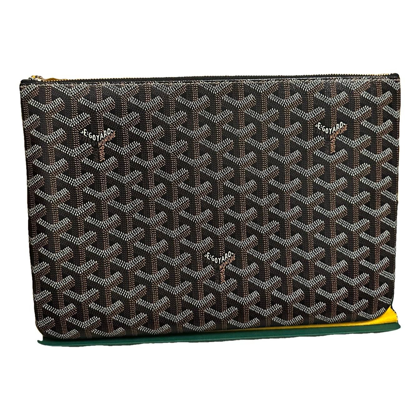 Goyard Sénat leather clutch bag