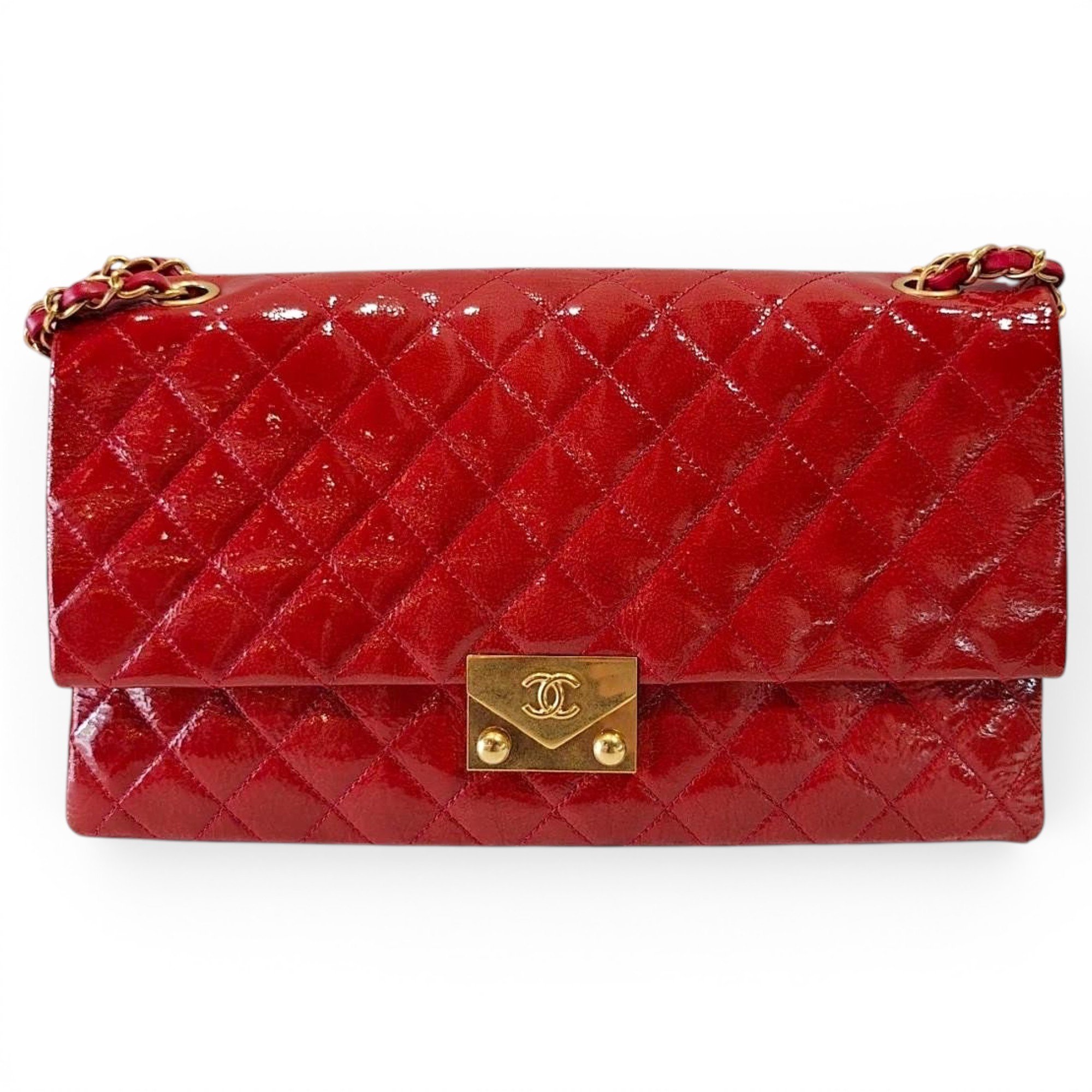 Patent leather handbag