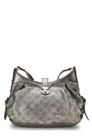 Louis Vuitton Silver Monogram Mahina Leather Hobo XS
