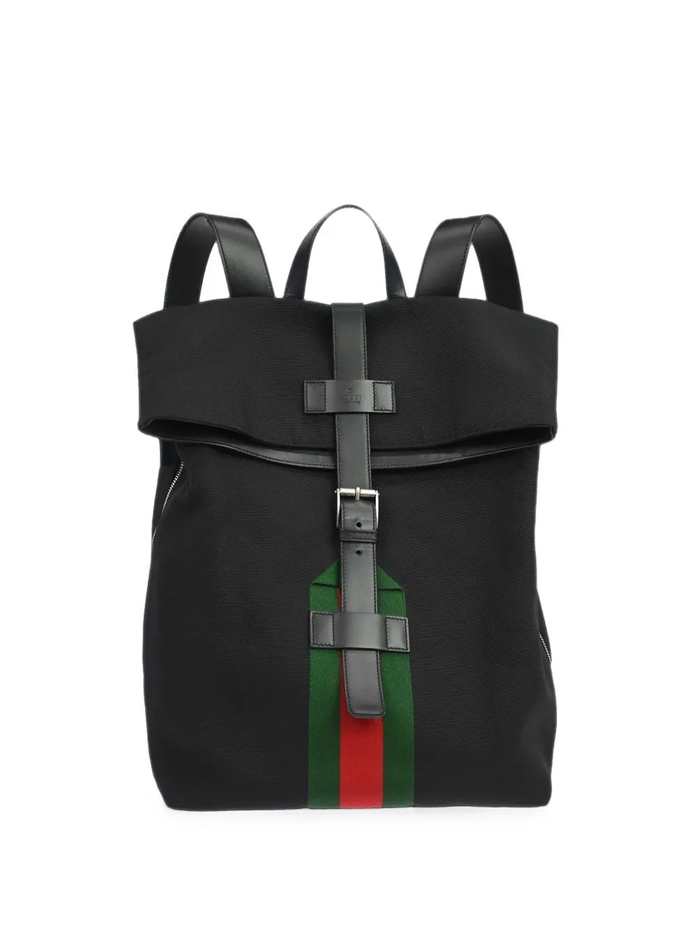 1990-2000s Web stripe foldover backpack