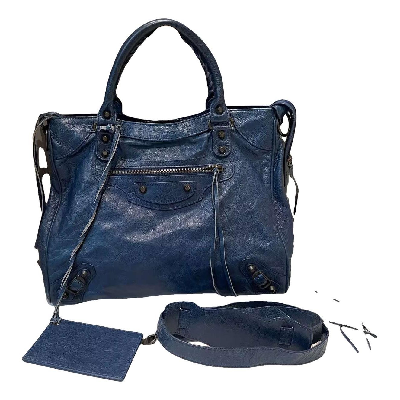 Classic Metalic leather handbag