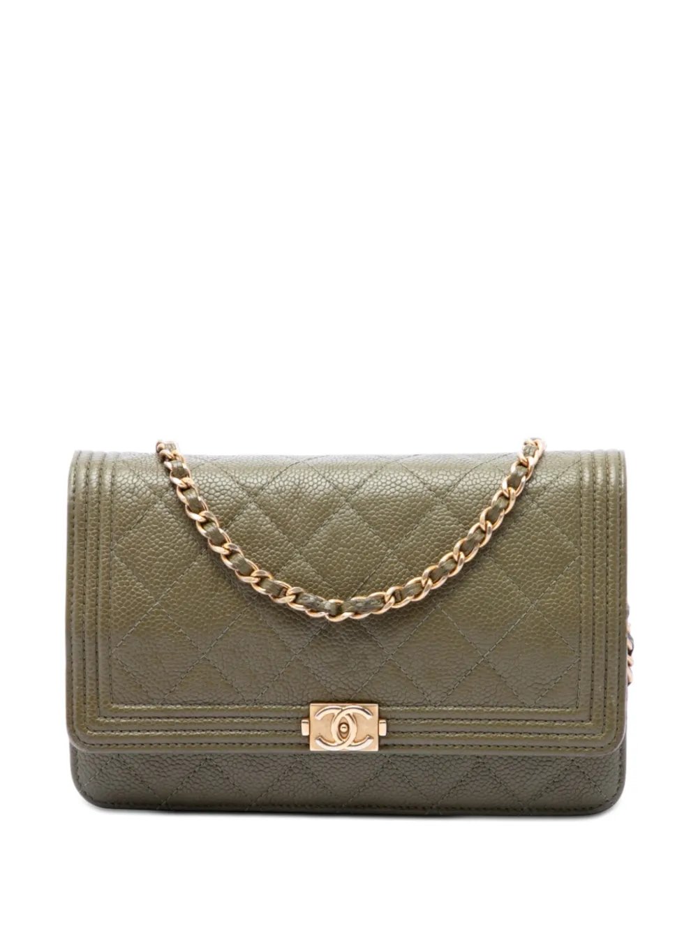 2016-2017 Quilted Caviar Boy Wallet on Chain crossbody bag
