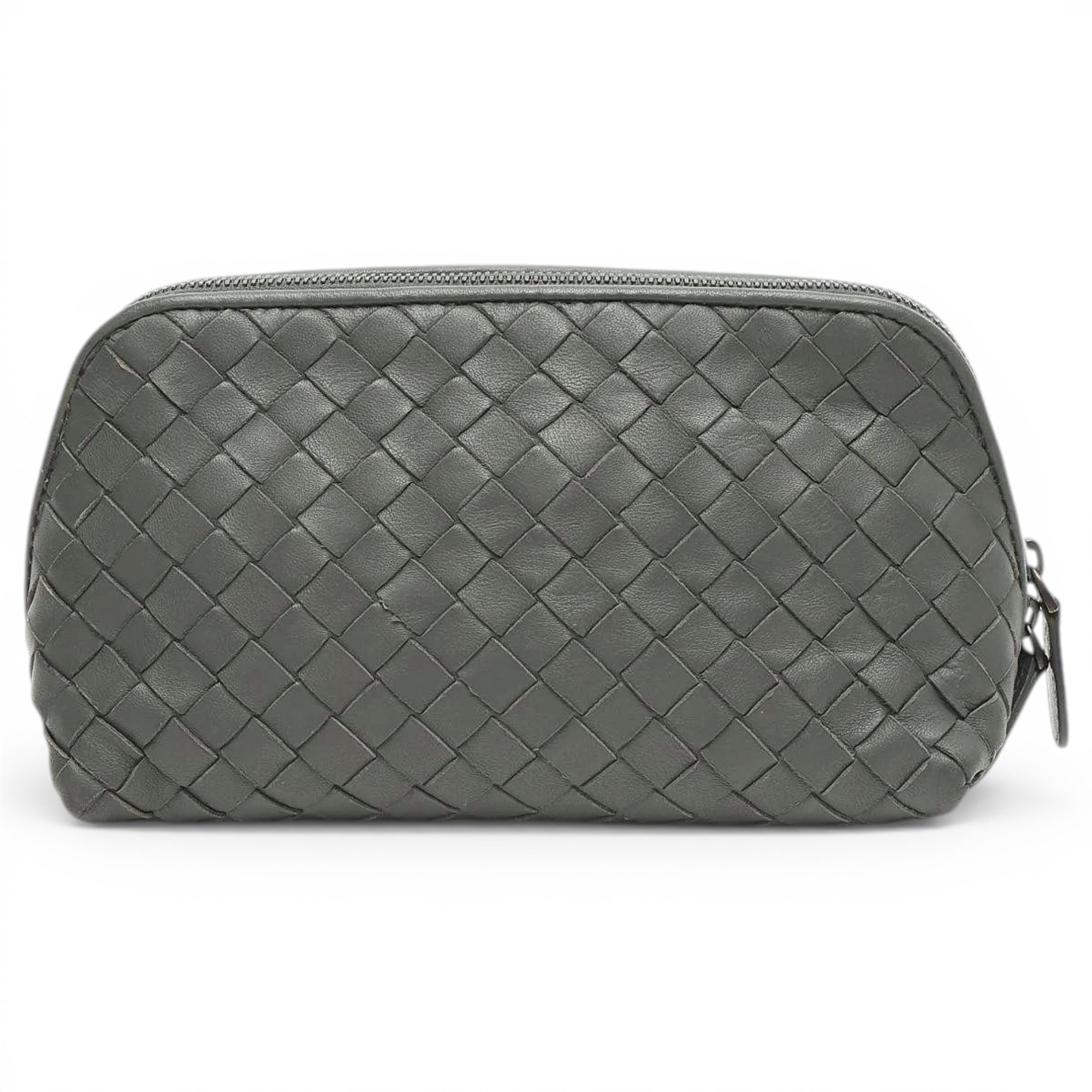 Pouch leather clutch bag