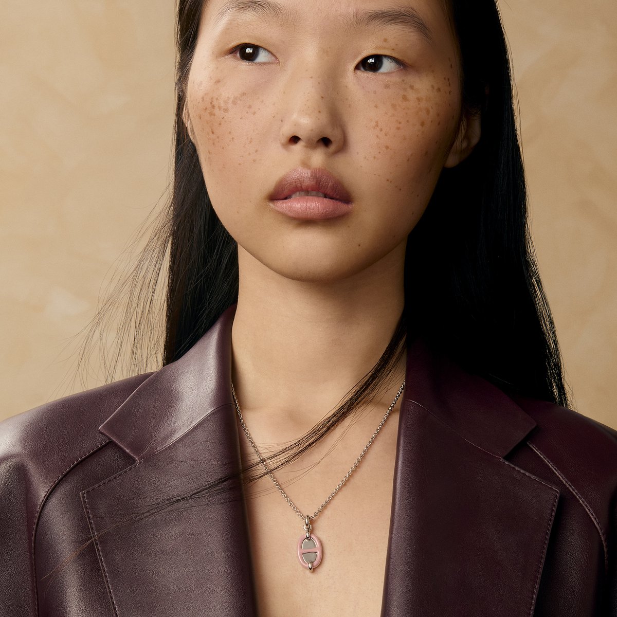 Rose Beauté Mini Maillon Pendant, Small Model