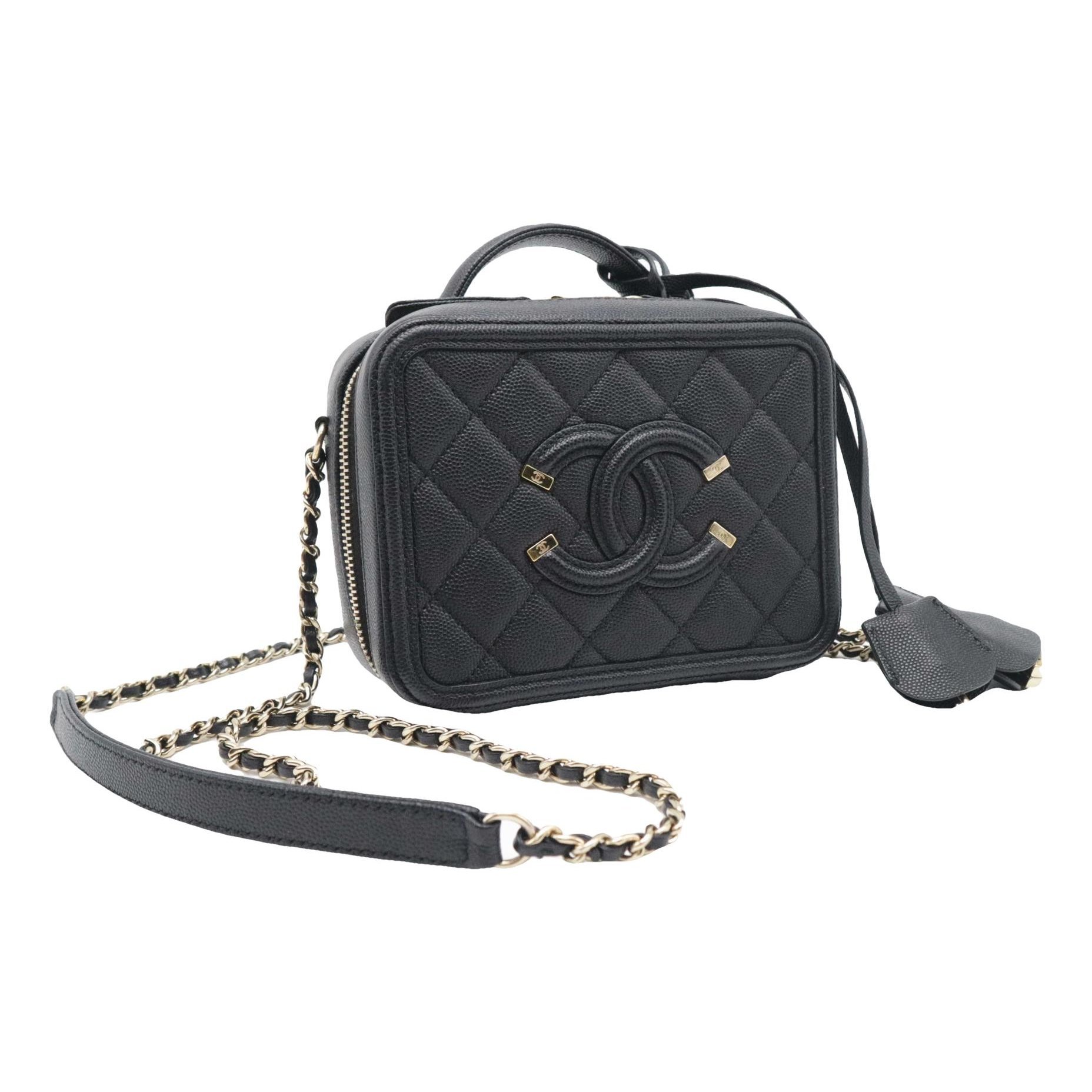 Vanity leather handbag