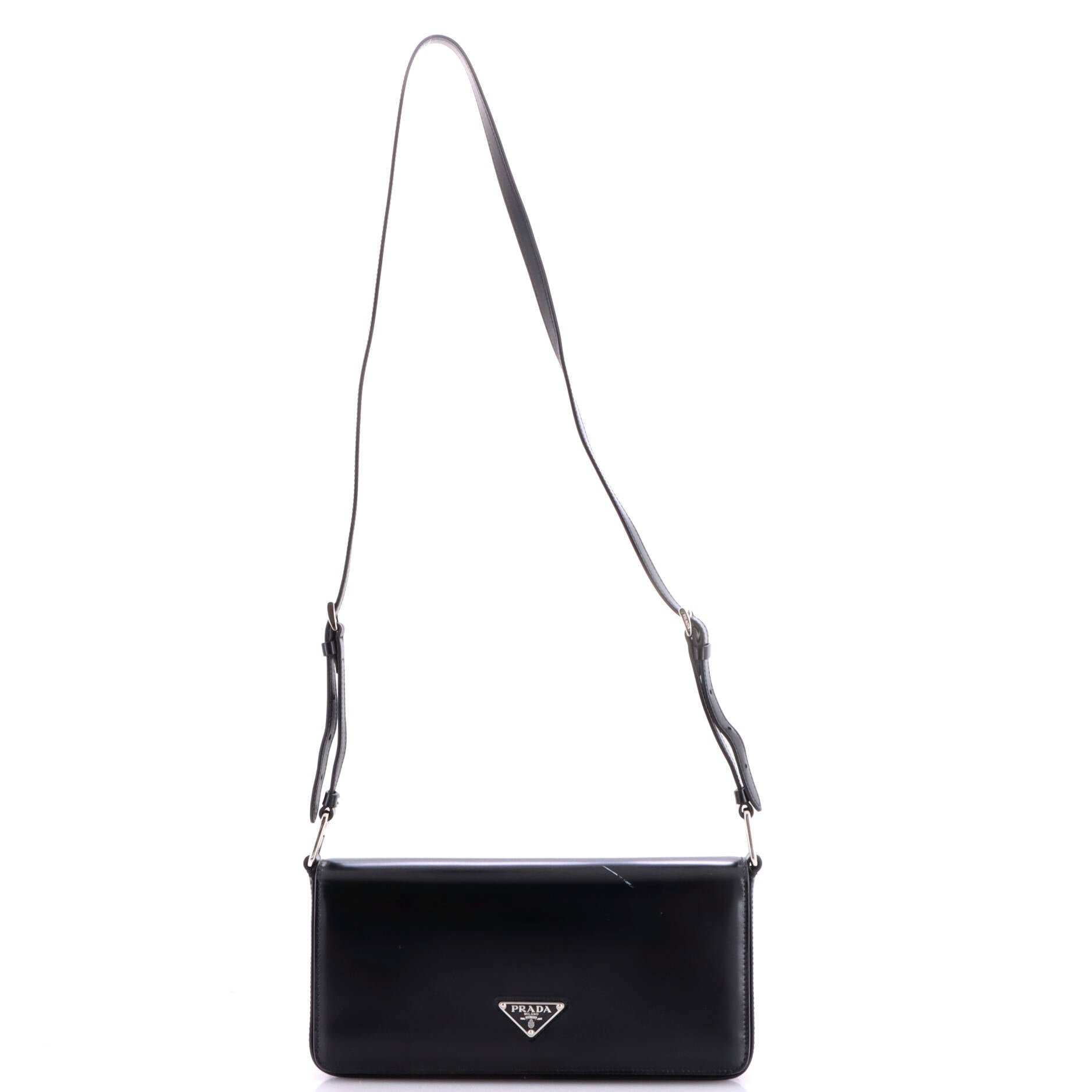 Femme Flap Shoulder Bag Spazzolato Leather