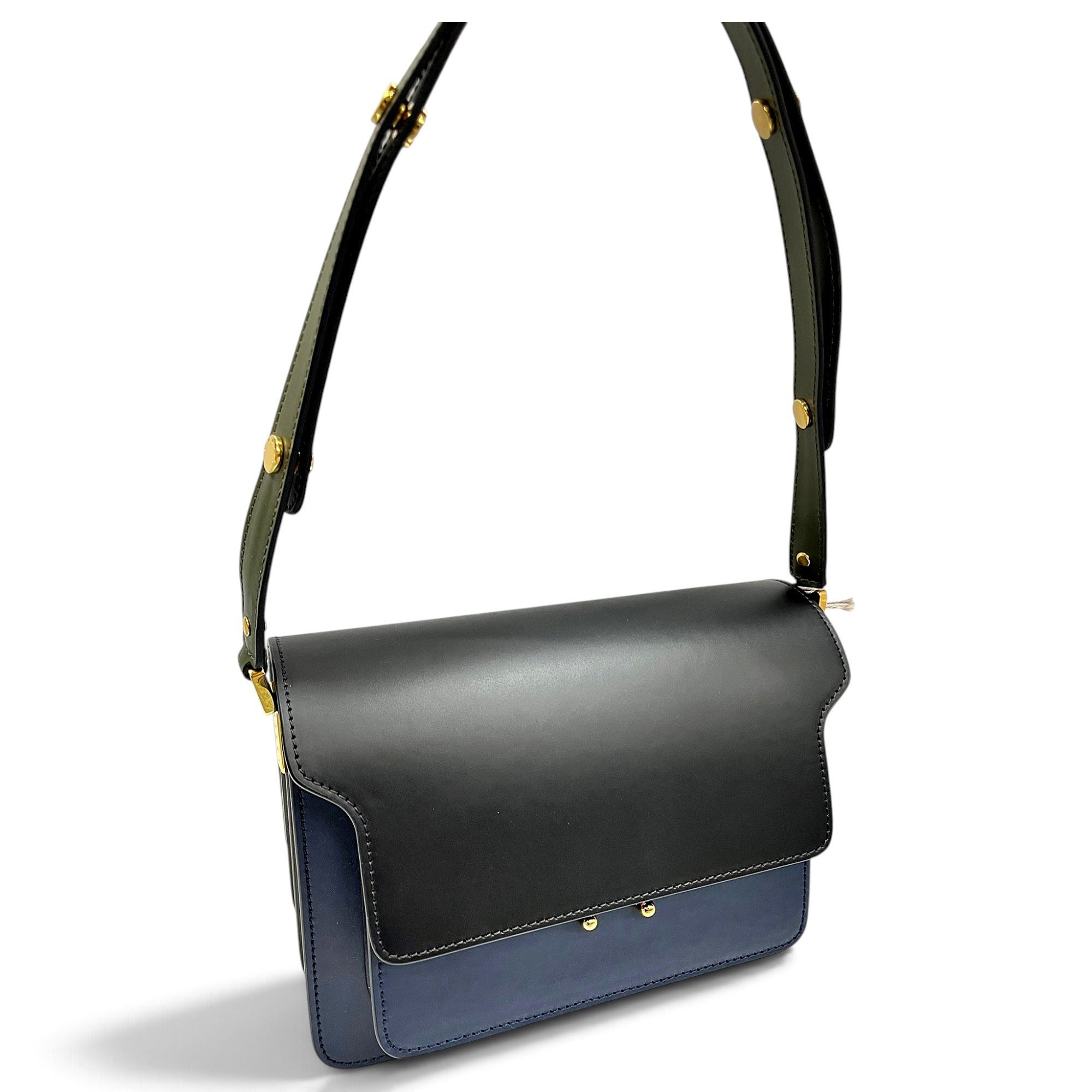 Trunk leather handbag