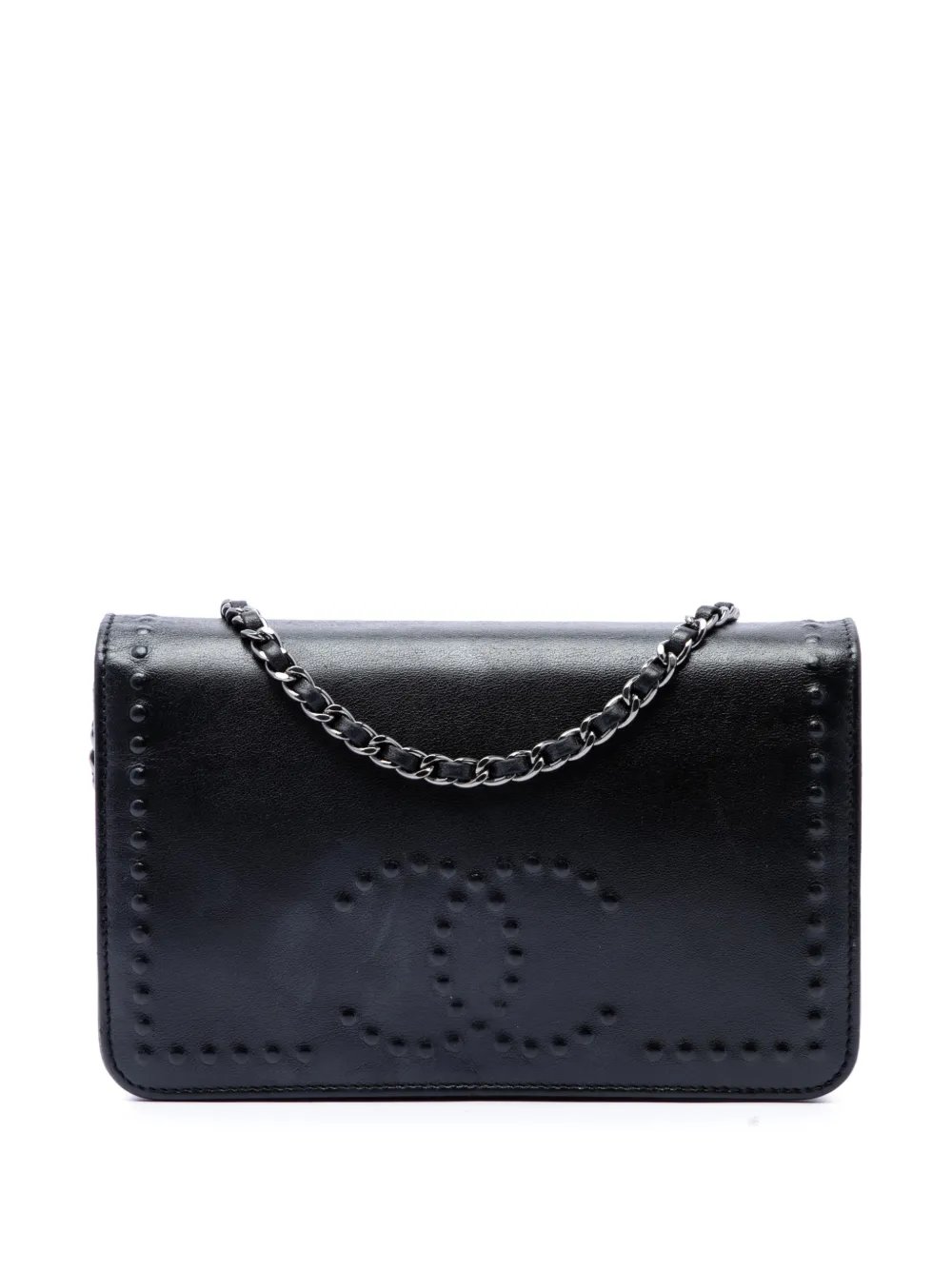 2013-2014 CC Embossed Lambskin Wallet on Chain crossbody bag