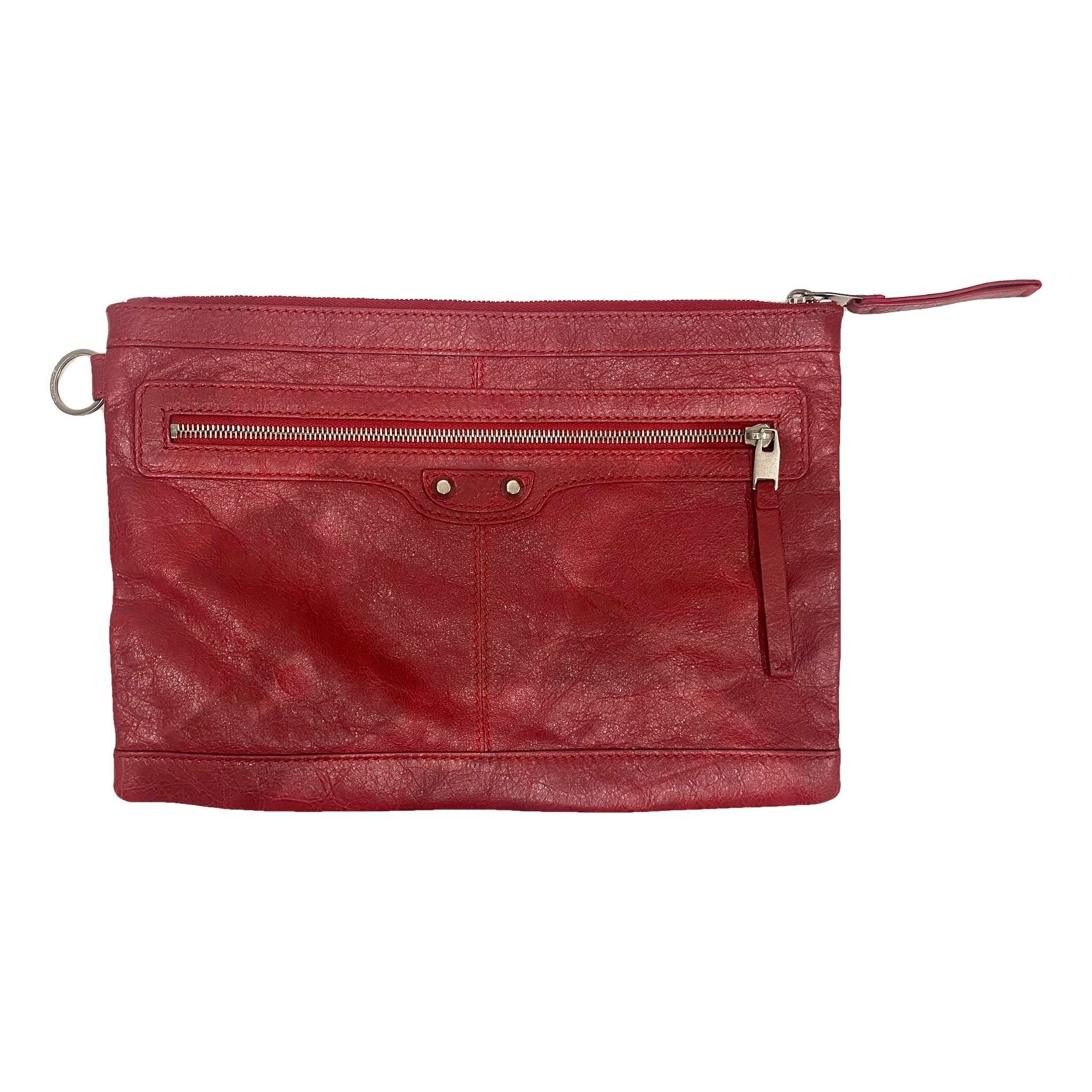 City Clip leather clutch bag