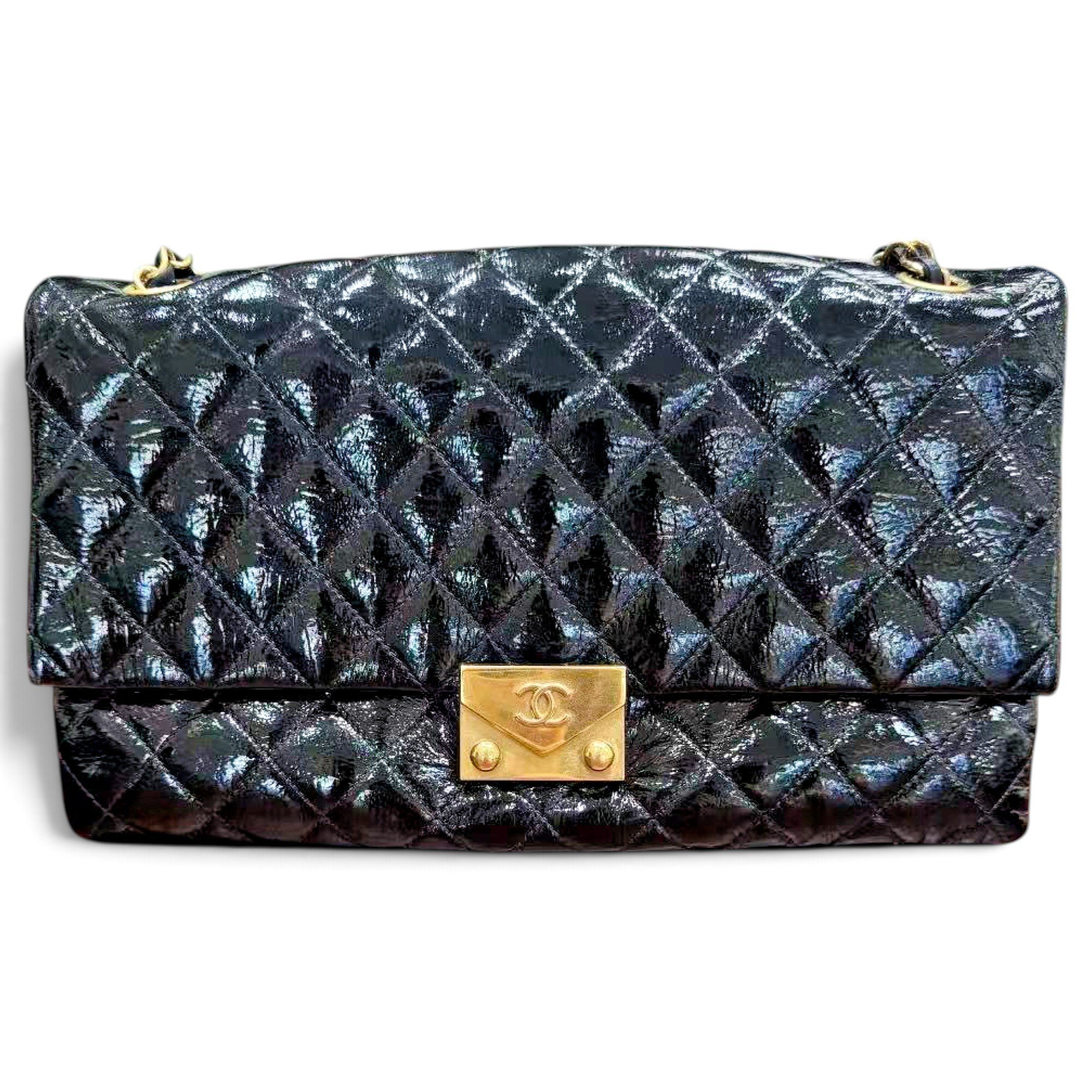 Patent leather handbag