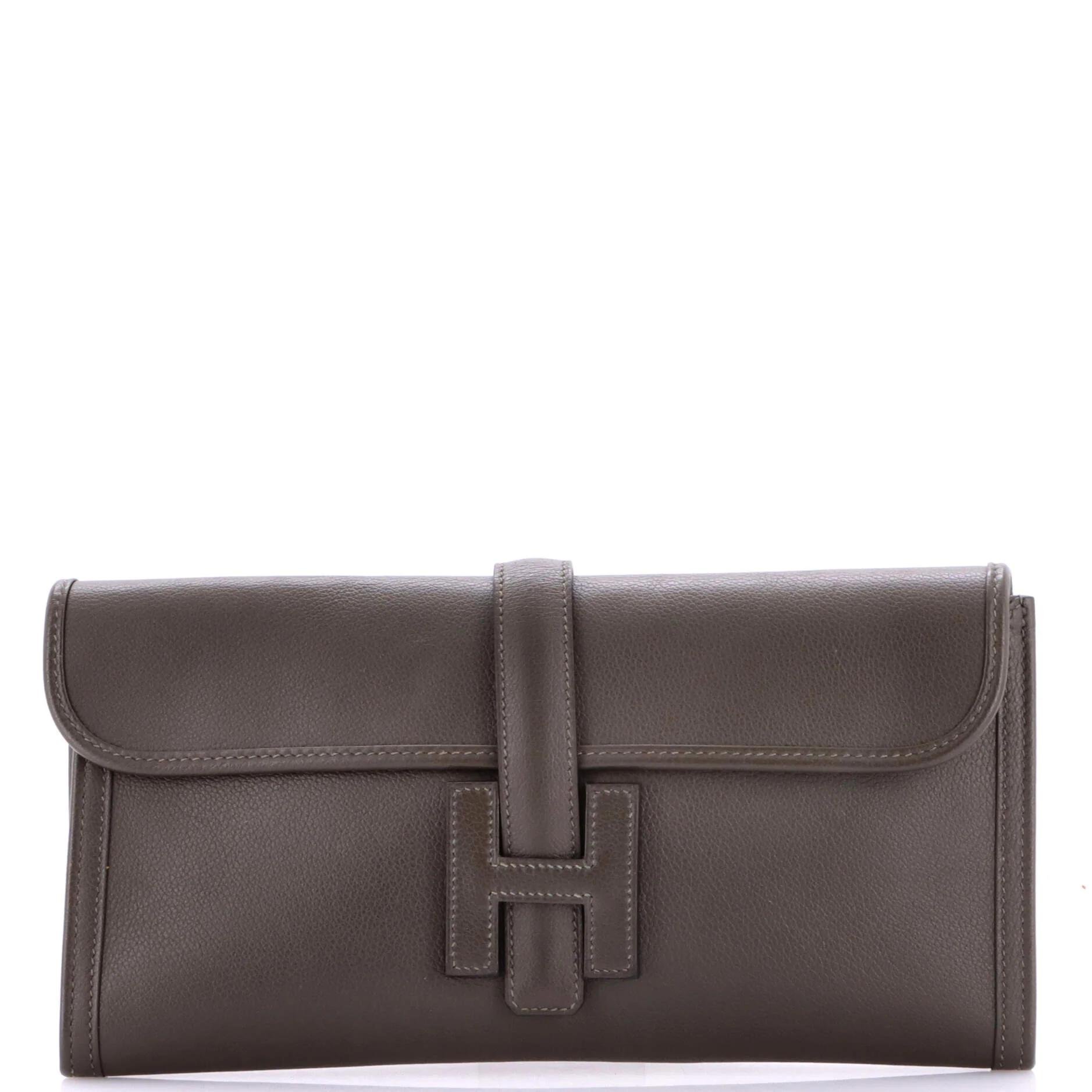 Leather clutch bag