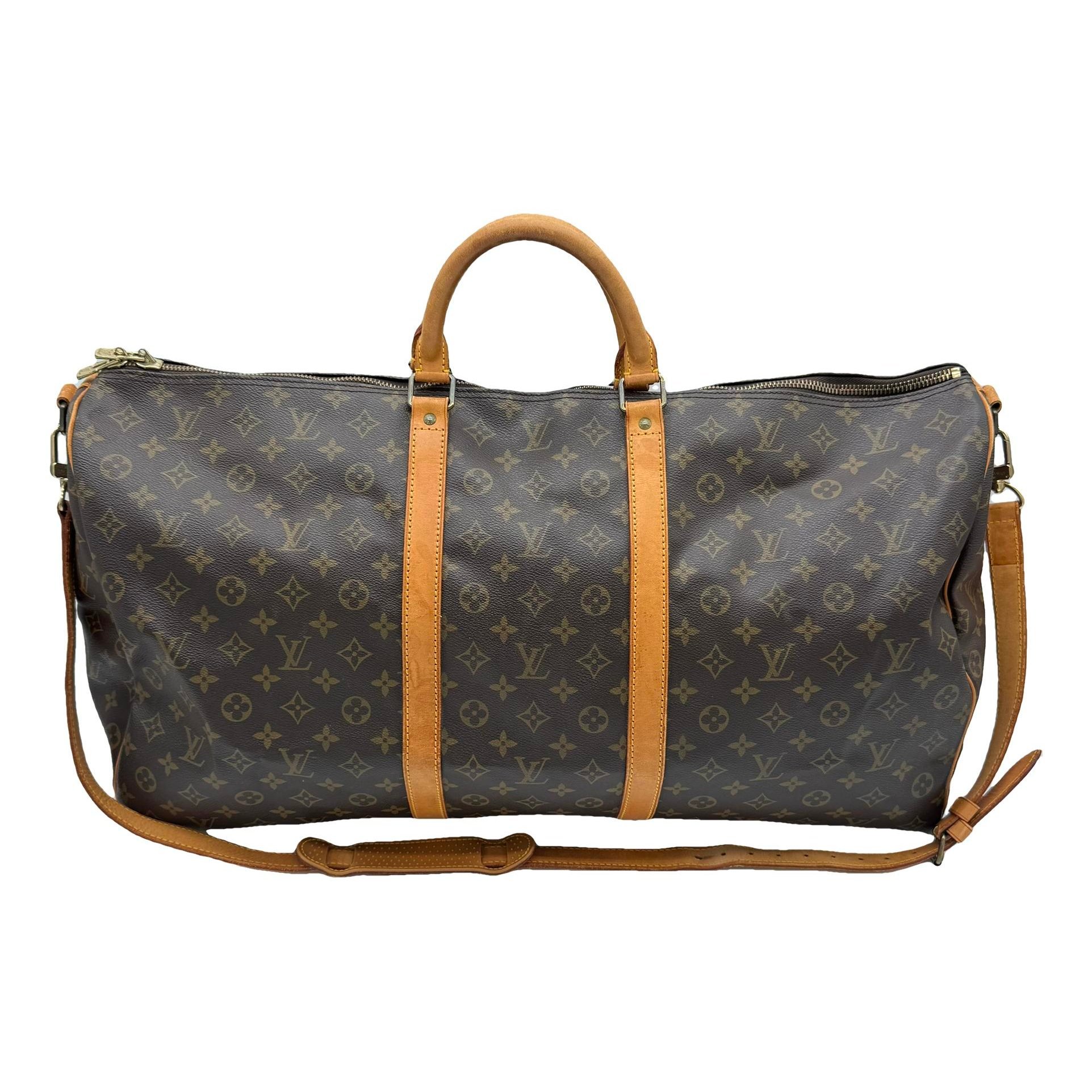 Keepall leather travel bag