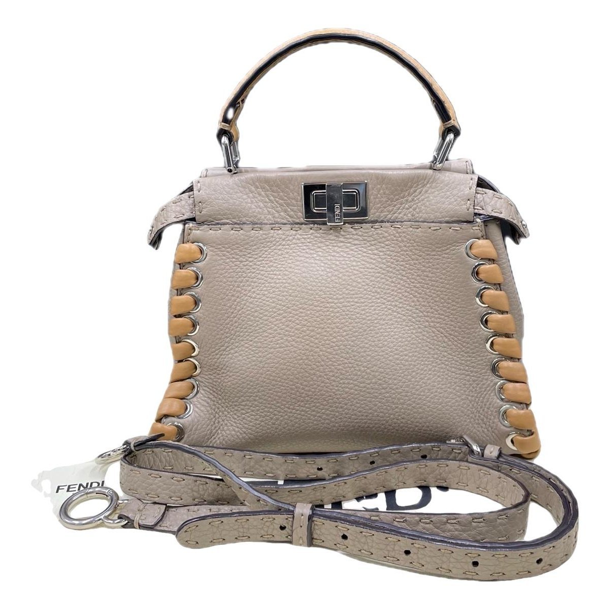 Peekaboo leather handbag