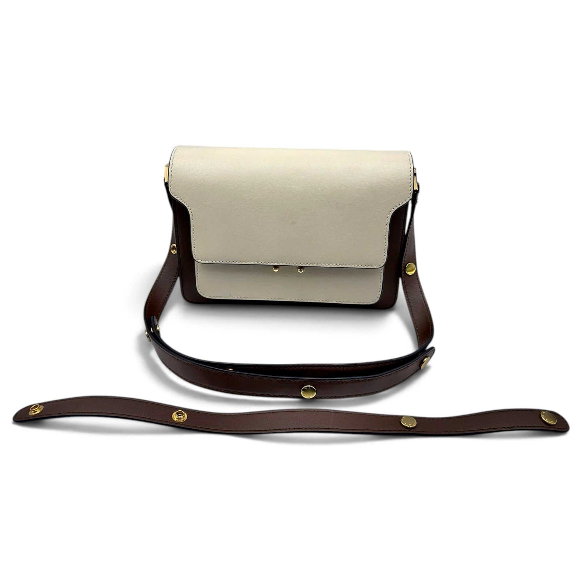 Trunk leather handbag
