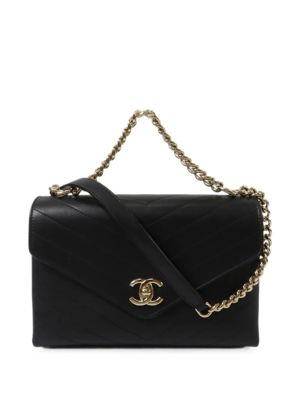 CC turn-lock shoulder bag