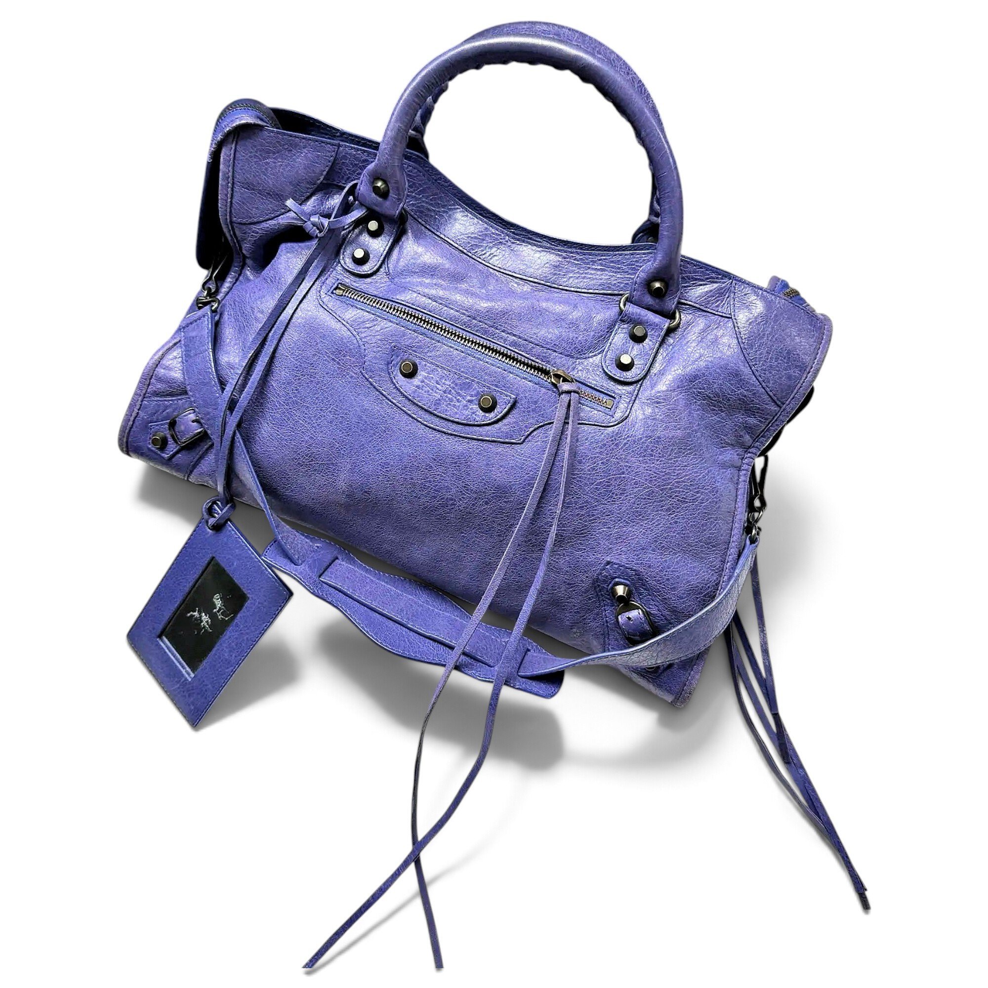 City leather handbag