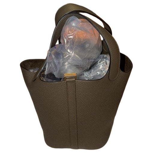 Picotin leather tote